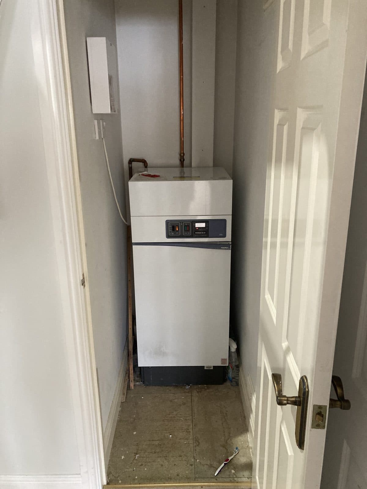 Before — Boiler replacement with cleaner pipework and a more dependable setup